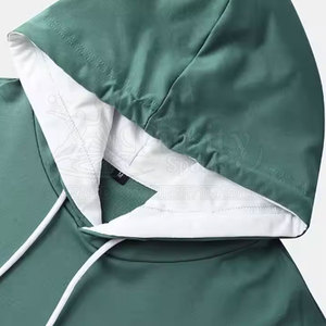 Sudadera con capucha y cremallera para hombre, manga larga, informal, para gimnasio, fitness, tallas grandes, otoño, estampado personalizado, antipilling, algodón, poliéster, servicio OEM - Product Image 3