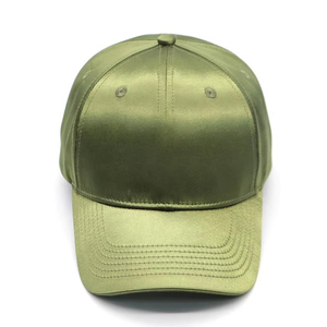 Casquette de baseball en satin de qualité supérieure Cosh Sports |   Casquette de luxe vert olive pour hommes et femmes, ajustable, finition soyeuse, style urbain - Product Image 3