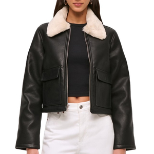 Nouvelle veste en cuir pour femme, style ample, en cuir d'agneau, pour le printemps et l'automne. - Product Image 5