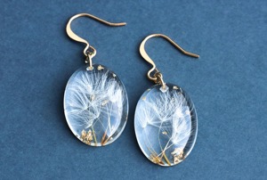 Resin <b>Earring</b> Natural Resin <b>Earring</b> - Product Image 4