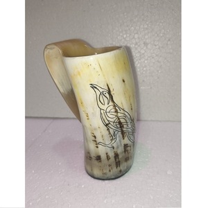 Tazas de Cerveza de Cuerno de Búfalo Natural de la India, de Primera Calidad para Exportación, con Asa, Ecológicas, de Lujo, Personalizadas, en Stock, para Eventos Rústicos y Bodas - Product Image 2