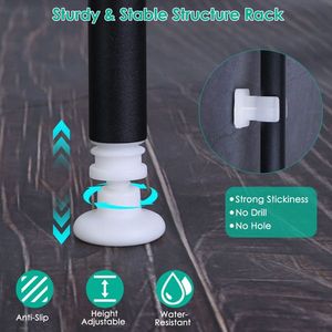 Scaffale portaoggetti a 3 livelli nero autoportante da posizionare sopra il WC, salvaspazio, organizer per lavanderia, scaffale da bagno - Product Image 3