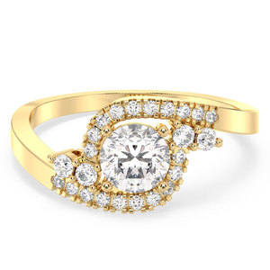 REYES Classic Round Cut 1.21 Carat Moissanite <b>Ring</b> in 925 Sterling Silver GRA Certified Jewelry For Women Anniversary Gifts - Product Image 1
