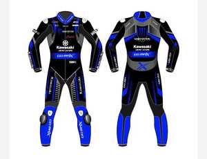 Combinaison de moto en cuir avec logo, protection anti-UV, manches longues, coupe confortable, pour longues distances, broderie 3D personnalisée - Product Image 2