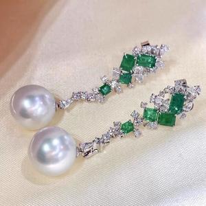 Pendientes Largos de Plata de Ley 925 Australianos con Perlas Naturales de Color Rosa Frío y Blanco Claro, Combinación Perfecta para el Trabajo Diario - Product Image 2