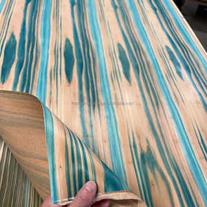 Papel Washi Japonés Patentado Teñido en Azul Cielo, con Reverso No Tejido, Acabado Texturizado Flexible, Lámina de Chapa sin Pegamento para Instalación - Product Image 1