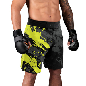 Custom MMA Grappling Shorts Polyester Front Sublimation Printed Martial Arts Gym Performance <b>Athletic</b> Training Shorts Men - Product Image 5