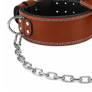 Ceinture en cuir unisexe de qualité supérieure, idéale pour la musculation, résistante à l'usure, pour l'entraînement et le fitness, avec chaîne réglable - Product Image 2