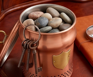 Copper Food Container With Lid Polished Round Classic Design <b>Storage</b> <b>Box</b> For Kitchenware Use And Table Use - Product Image 4