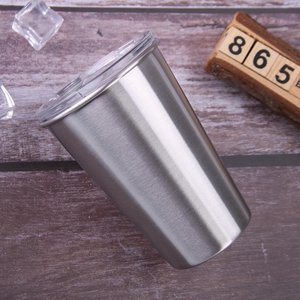 Tasse à bière empilable en métal à paroi simple avec logo personnalisé, gobelet en acier inoxydable brut, tasse à café, verre à bière en métal à paroi simple - Product Image 4