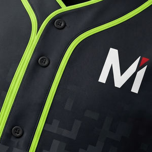 Maillot de baseball professionnel camouflage numérique vert fluo noir uniforme sportif d'équipe respirant MALUZA INDUSTRIES - Product Image 5