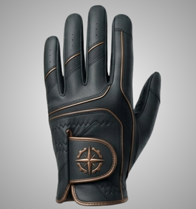 Outdoor Sports Anti-slip Golf Glove Men Right Hand Genuine Leather Embossed Logo Non-Slip <b>Hook</b> And Loop Closure Sports - Product Image 1