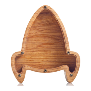 Hucha con forma de cohete espacial con ventana transparente de acrílico, caja de dinero de madera, regalo de Pascua, regalo de cumpleaños para niños de Vietnam - Product Image 6