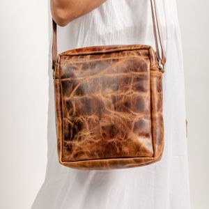 Bolso Bandolera de Cuero Genuino de Alta Calidad para Mujer, con Cierre, Resistente al Agua, Portátil, de Diseño - Product Image 2