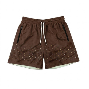 Shorts de Mezclilla de Alta Calidad para Hombre, Diseño Personalizado, Estilo Urbano, con Pedrería, para Verano - Product Image 2