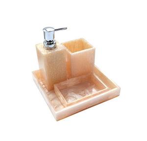 Ensemble de salle de bain en résine de qualité supérieure, ensemble d'accessoires de salle de bain en quatre pièces, 100% artisanal, léger, durable, anti-poussière, au meilleur prix - Product Image 1
