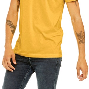 Camiseta de Cuello Redondo para Hombre, de Algodón, Lisa, de Manga Corta, Diseño de Punto para Serigrafía, Uso Casual, Corte Regular, Elegante - Product Image 3