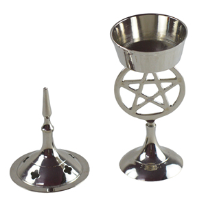 Quemador de Incienso de Metal de Latón para Decoración del Hogar con Diseño Plateado, Difusor de Aromaterapia y Porta Incienso - Product Image 4