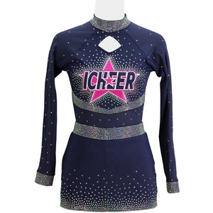 Conjunto de Uniforme de Animadora Sexy de Alta Calidad, 3 Piezas, Bolero, Pantalones Cortos y Calcetines, Precio al por Mayor OEM, Spandex/Poliéster - Product Image 1