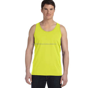 Gym Fitness Wear 100 Cotton 170gsm Gym Tank Top Muscle Fit Curved Hem Fitness <b>Shirts</b> Workout Clothing <b>Men's</b> Tank Tops - Product Image 5