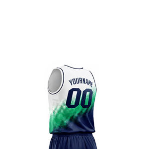 Uniforme de Baloncesto Sublimado Personalizado Unisex de Alta Calidad, Talla Grande, Transpirable, Antibacterial, de Secado Rápido, 100% Deportivo - Product Image 5