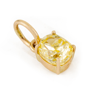 Most Beautiful Delicate Minimalist Natural Yellow Diamond Small Dainty <b>Pendant</b> Daily Wear Women's & Girls 14K <b>Solid</b> <b>Gold</b> Jewelry - Product Image 3