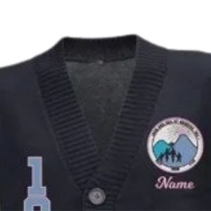 Cardigan en tricot style universitaire Jack and Jill Founding Philadelphia Chapter, style Letterman, boutonné, chaud, décontracté, vêtement haut de gamme - Product Image 3