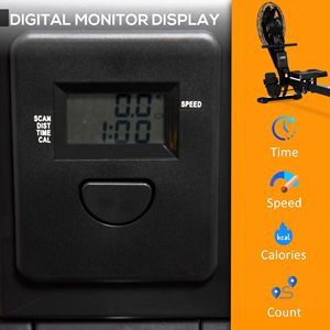 "Home Gym System Foldable Air <b>Rowing</b> <b>Machine</b> with LCD Monitor & Steel Frame" - Product Image 4