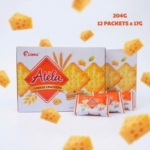 Cheese Flavor Crackers 204G Crunchy <b>Biscuit</b> ODM Private Label Supplier Vietnam - Product Image 1