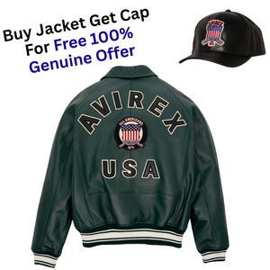 Veste bomber en cuir de vachette surdimensionnée avec patch Avirex USA Iconic All Americans, commande minimum 1 pièce, personnalisable. |   Jaune moutarde respirant - Product Image 3
