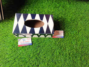 Boîte à mouchoirs portable personnalisée avec logo fait main, finition brillante, porte-mouchoirs décoratif pour cadeaux - Product Image 6