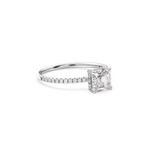 REYES Classic Emerald Cut 1.34 Carat Lab Grown Diamond Engagement Ring in 14K Solid White Gold HPHT CVD Diamond Fine Jewelry - Product Image 3