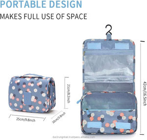 Customize Large Capacity Toiletry Bag Convenient Travel Hanging Pouch Bags Wholesale Price Cosmetic Bags & <b>Cases</b> - Product Image 2