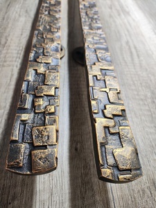 Manija de Puerta de Hierro Forjado con Recubrimiento en Polvo Resistente al Óxido, con Patrones Tallados, para Puertas, Portones y Vallas, Accesorios de Lujo - Product Image 3