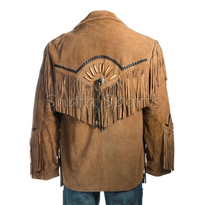 New Men's Fashion Custom Made Quality Most Selling Winter <b>Leather</b> Western Cowboy <b>Real</b> <b>Leather</b> <b>Jackets</b> - Product Image 2