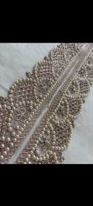 Eco-Friendly Vintage Geometric Pearl Embroidered <b>Laces</b> for Bridal Couture Fashion Decor Custom Wholesale Manufacturing Global - Product Image 2