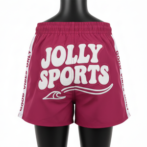 Shorts de Baño para Mujer, Tela de Microfibra de Poliéster Suave al Tacto, 130 GSM, Resistentes al Agua, Cordón Lateral Ajustable, Logotipo Personalizado - Product Image 2