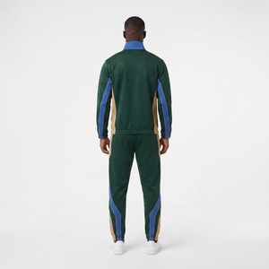 Custom Logo Men’s Color Block Tracksuit Set <b>Zip</b> <b>Up</b> <b>Jacket</b> and Jogger Pants Private Label Manufacturer - Product Image 4
