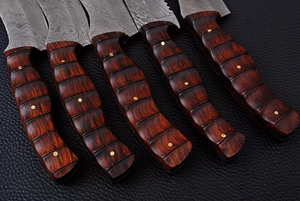 Ensemble de couteaux de cuisine en acier Damas de qualité supérieure, manche en bois naturel, ensemble de cuisine professionnel, usine OEM - Product Image 3
