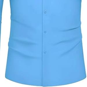 Camisa de Manga Larga Informal Elegante, Camisa de Manga Larga de Algodón Cepillado para Invierno, Camisa de Manga Larga Ligera para Verano, Estilo Ejecutivo - Product Image 4