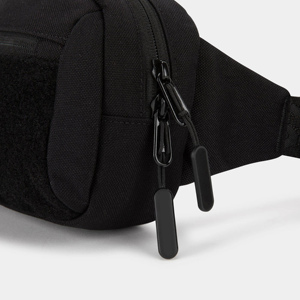 Sac de taille tactique unisexe, ABS imperméable, antivol, sangle réglable, fermeture à glissière, randonnée, activités de plein air, noir, dos souple, USB - Product Image 4