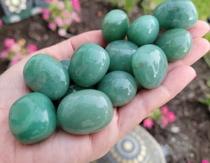 Wholesale High-Polished Green Aventurine Tumble Stone Natural Crystal Healing Gemstone Feng Shui Carved Engraving for Home Decor - Product Image 3
