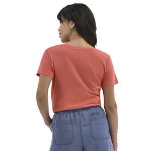 Camiseta de Mujer con Cuello en V, Color Sólido, Diseño Moderno y Personalizado, Color Rosa - Product Image 2