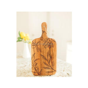 Grande planche à découper écologique de haute qualité en bois de teck fabriqué à la main pour la maison et le restaurant - Product Image 5