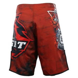 Shorts MMA unisexes pour adultes, impression par sublimation, motif loup rouge et noir sur le devant, design samouraï, évacuation de l'humidité, coupe régulière, sports de combat - Product Image 3