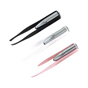 Pinzas para Cejas de Acero Inoxidable con Punta Puntiaguda, Diseño Moderno, Duraderas, en Colores Negro, Blanco y Rosa, Pinzas de Maquillaje Profesionales de Acero Inoxidable - Product Image 5