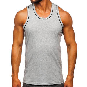 Oem Custom logo High Quality 230gsm <b>Men's</b> Streetwear Breathable Oversized Blank Running Gym Sports <b>Cropped</b> <b>Men's</b> Vest tank <b>Top</b> - Product Image 1