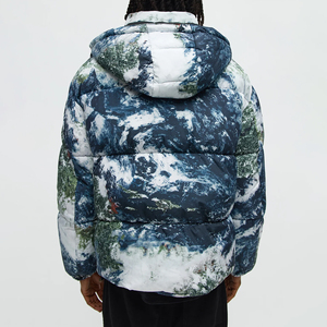 Winter 2026 Casual Winter Polyester Bubble <b>Jacket</b> for Men with Pockets Wholesale Custom Printed Puffer <b>Jacket</b> for Men Customized - Product Image 4