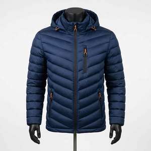 Doudoune matelassée pour homme, prix de gros, doudoune d'hiver personnalisée, manteau brillant, design araignée, doudoune unisexe - Product Image 1
