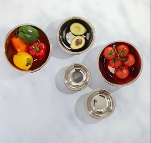 Bol de service en métal de style antique, écologique, durable, fait main, sûr pour les aliments, les fruits, les salades, les collations, la vaisselle de cuisine, prix abordable - Product Image 4